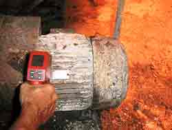 Using an infrared gun, operators can discover why a motor is overheating 