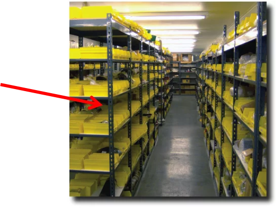 storeroom and spare parts organization