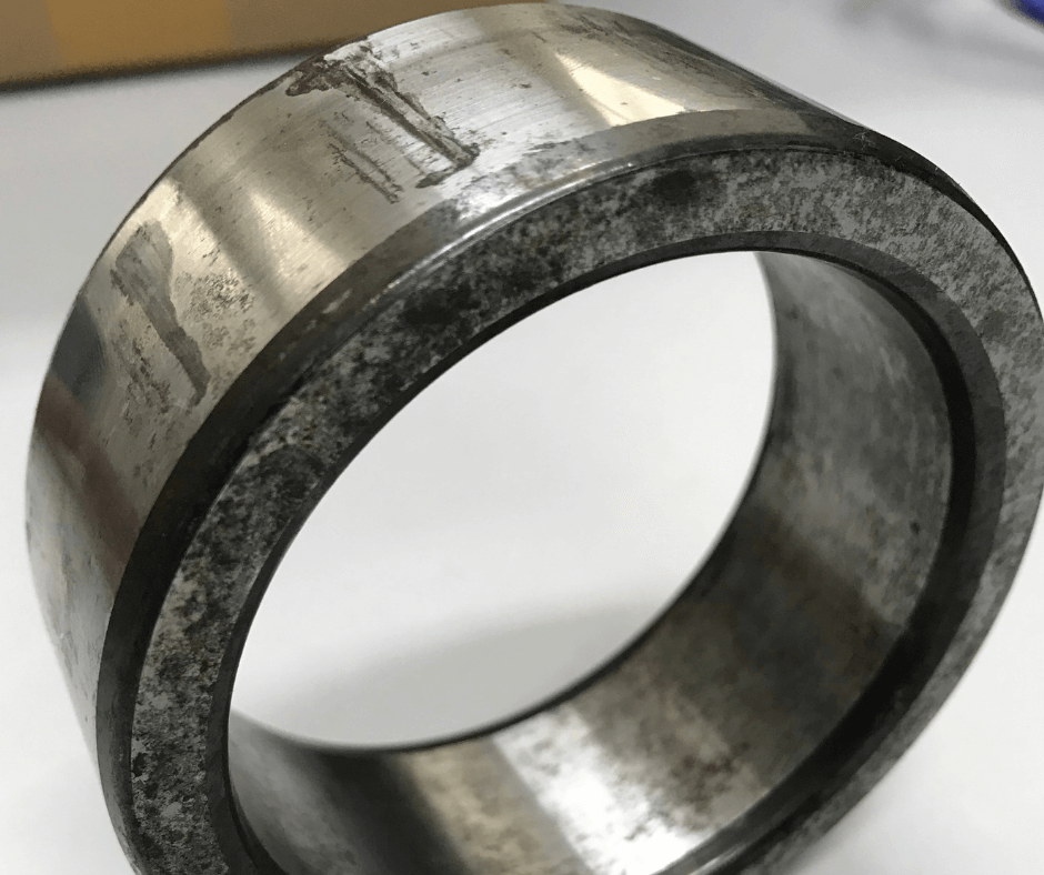 damage to outer ring of bearing in an rcfa investigation