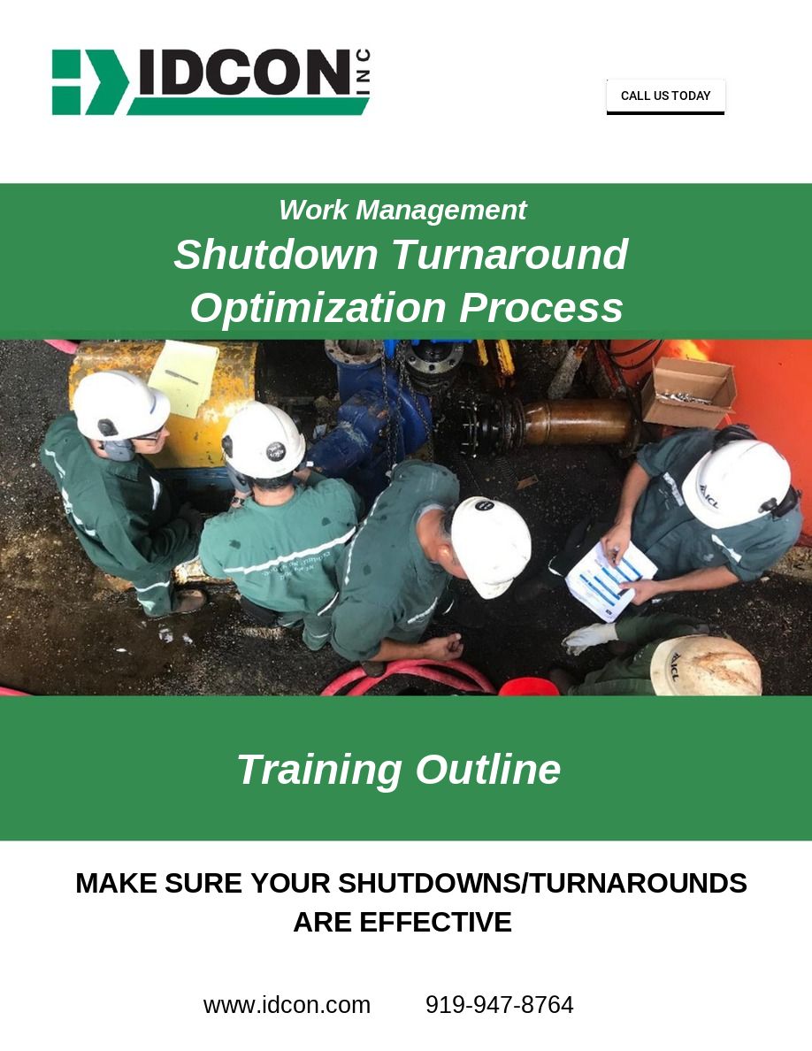 Shutdown Turnaround Optimization Process Training
